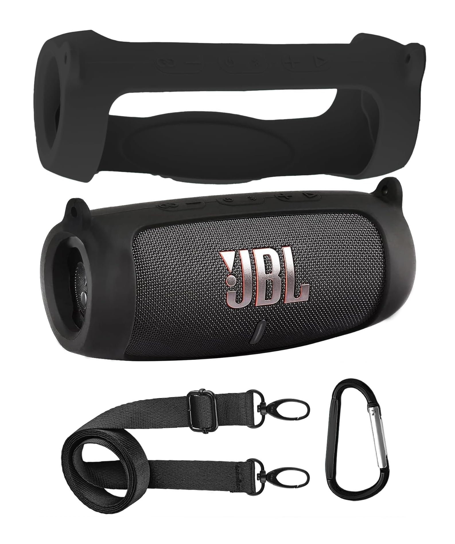 jbl charge5 ブラック　と　カバー M.G.R.J® Portable Carrying Silicone Case Cover for JBL Charge 5