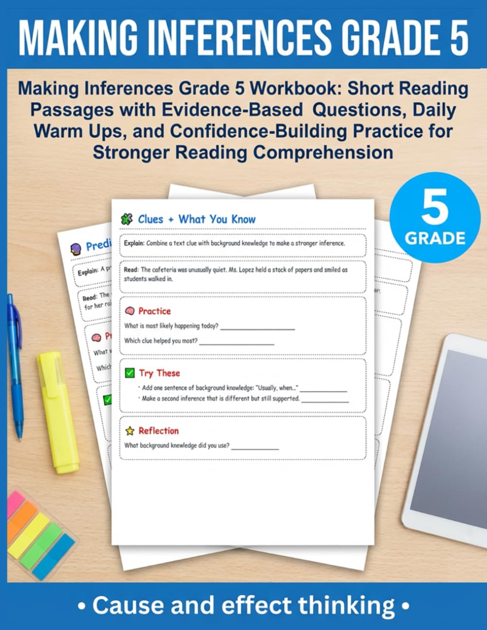 Making Inferences Grade 5: Short Reading Passages with Evidence-Based Questions, Daily Warm Ups, and Confidence-Building Practice for Stronger Reading Comprehension