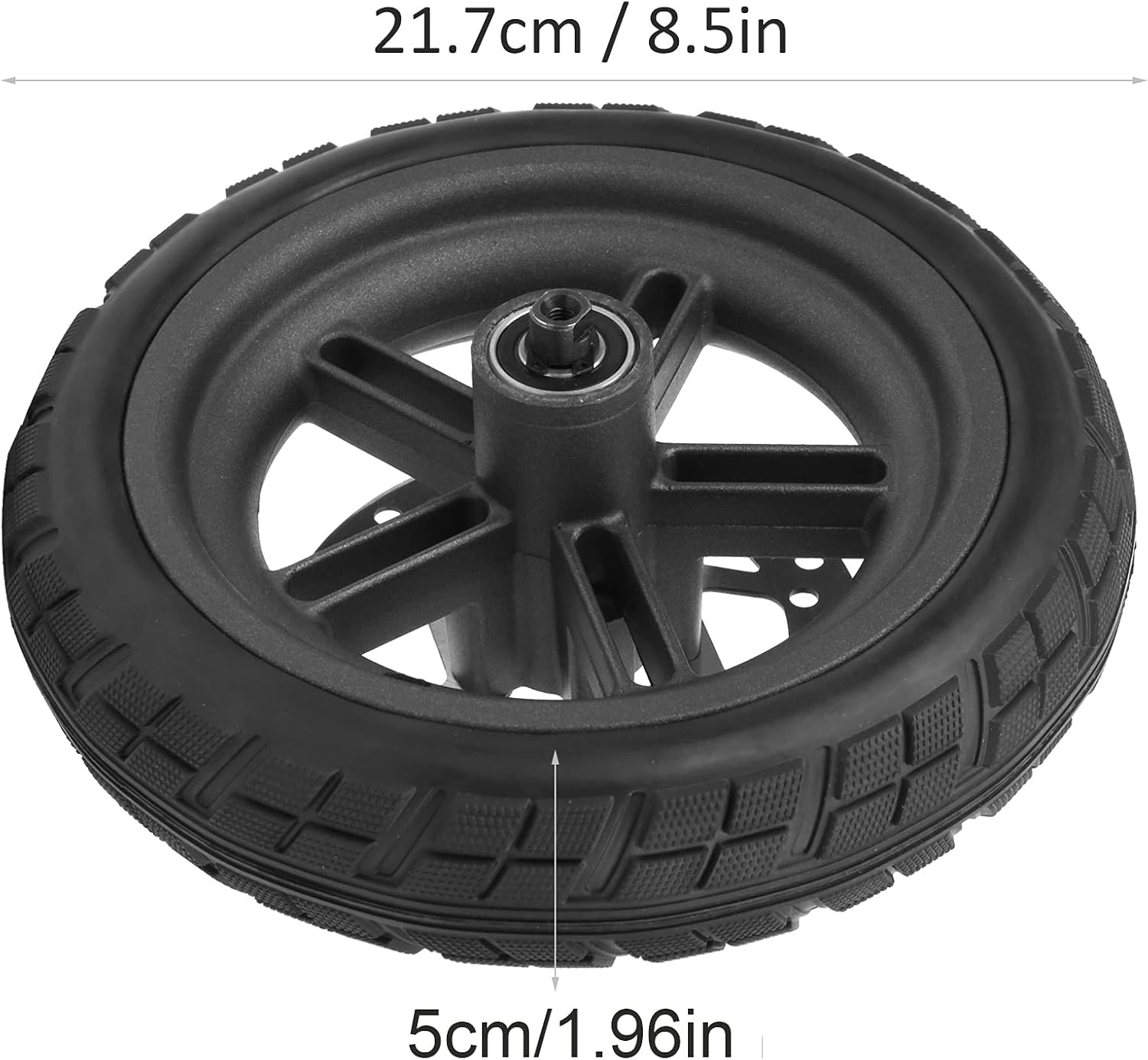 Scooter Wheel Set,Aluminum Alloy Rubber 8.5 Inch Disc Brake Rear Wheel Replacement for Scooter