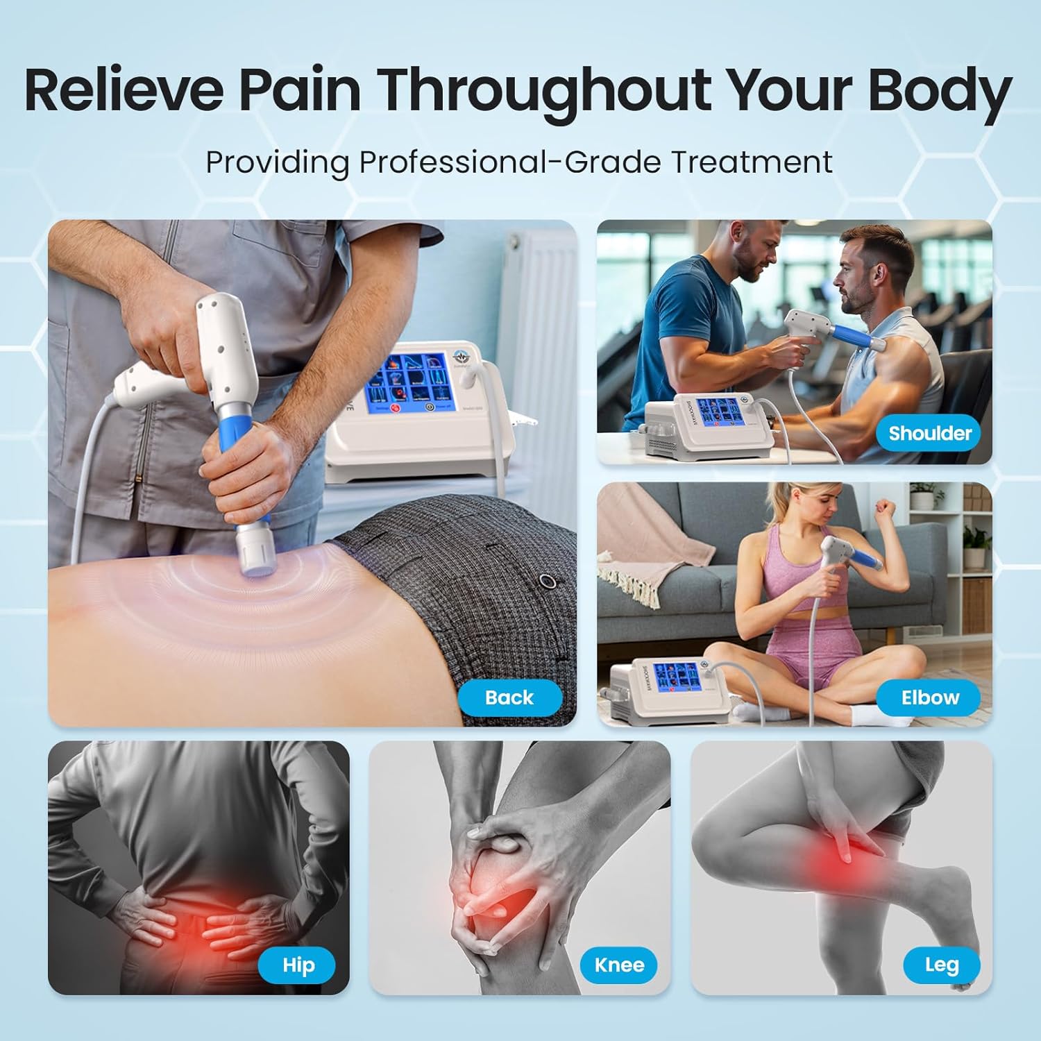 2026 Shockwave Therapy Machine Professional ESWT, Efficient Pain Relief for Joint and Muscle, Shockwave Therapy for Back and Shoulder, Effective for Golfer's Elbow, Rotator Cuff Pain