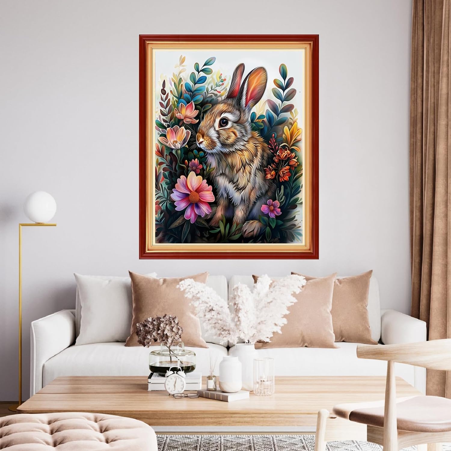 Funchey Stamped Cross Stitch Kits, DIY Cross Stitch Pattern for Adults Beginners Needlepoint Kits Embroidery Kit Arts and Crafts 11CT&Lucky Rabbit 16x20 inchs