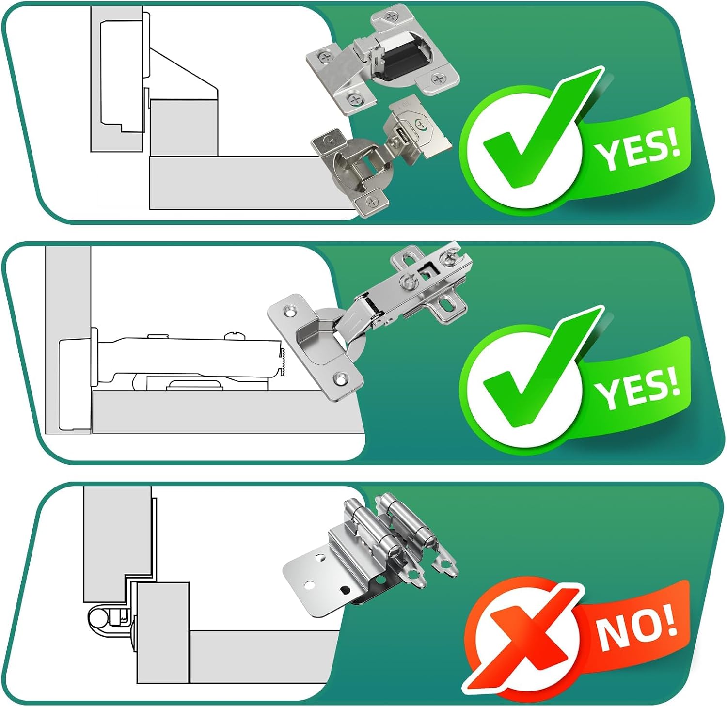 Premium ABS+PC Composite Soft Close Cabinet Damper - Cosycove Hardware Anti-Slam Adjustable Damping, Fits Face Frame/Frameless Cabinets with Hidden Hinges,10 Pack