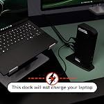 Plugable Double DisplayPort & HDMI Station d'accueil - USB 3.0 & USB-C Portable pour Dual Monitors, DisplayLink, Mac (chauffeur requis), ChromeOS & Windows, Gigabit Ethernet et Audio (UD-6950Z)