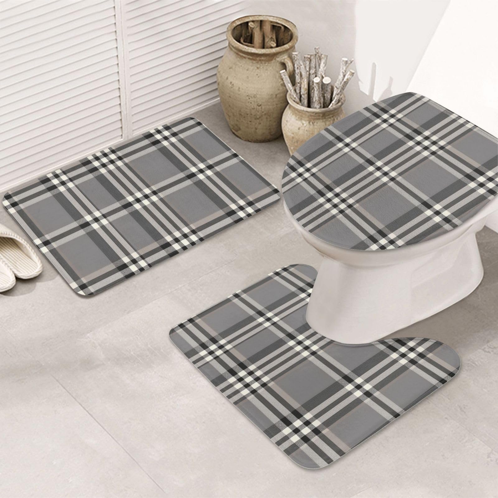 Tapis de bain super absorbant VACSAX microfibre séchage rapide lot de 3