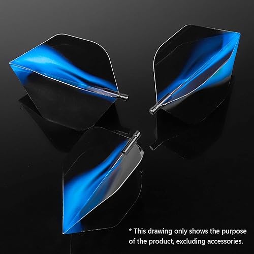 Miniatura 6 de CyeeLife 9 piezas de aluminio dardos protector de vuelo accesorios, negroplata