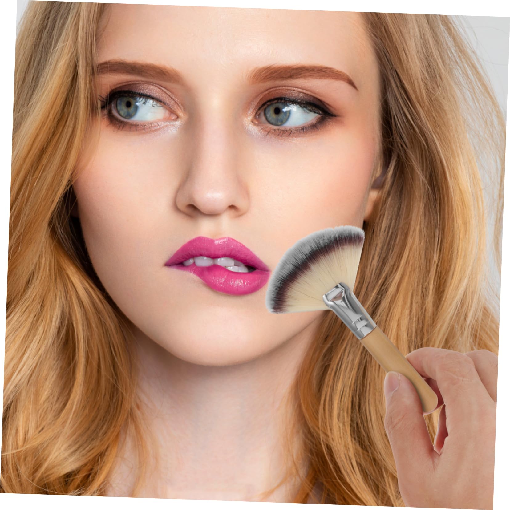 5 Set Di Pennelli Per Il Trucco Con Manico Corto Per Fondotinta Fard Pennello Per Il Viso Per Il Trucco 4 Pezzi * 5