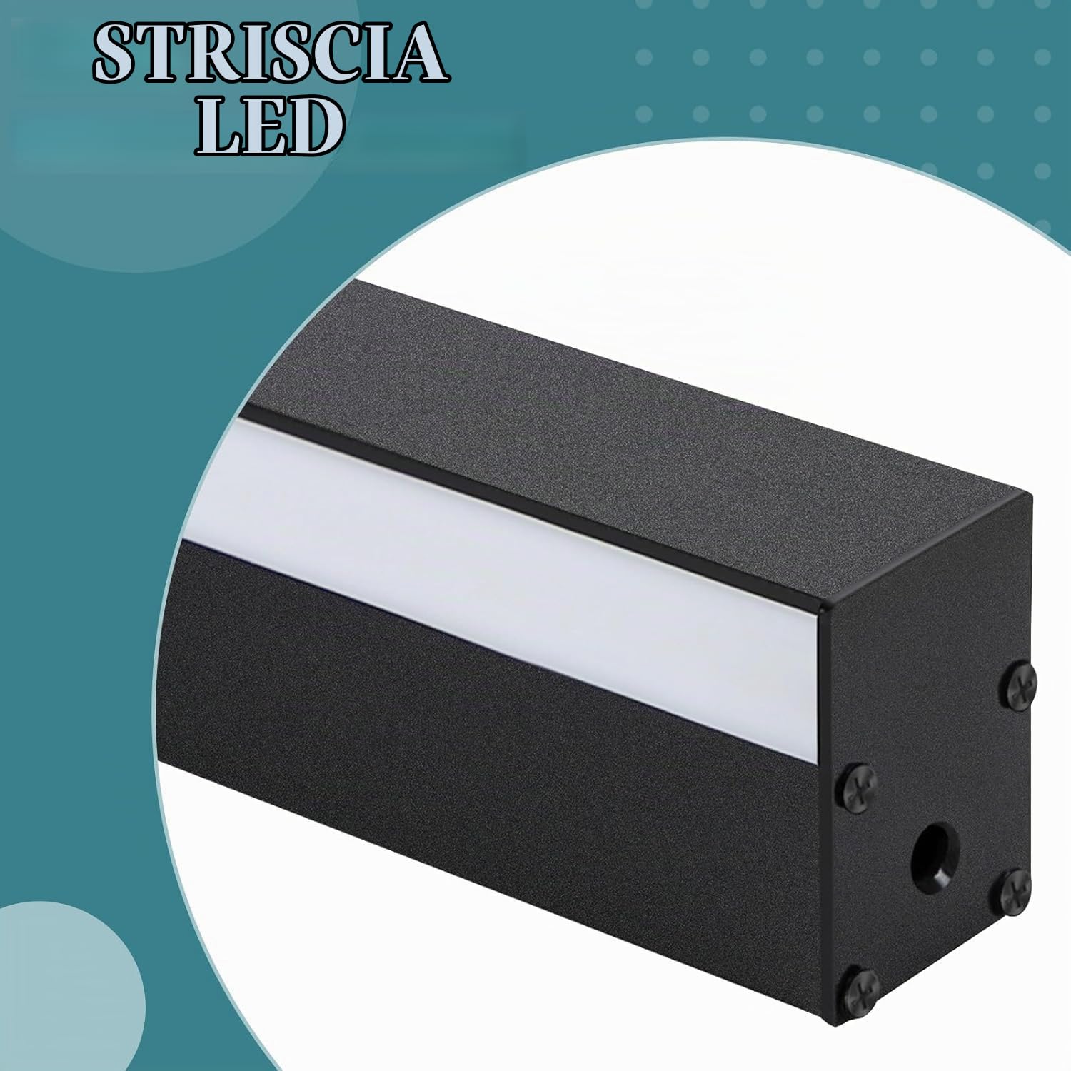 ZMH Lampada da parete per interni LED nera - 100 cm Illuminazione da parete | moderna regolabile 15 W Lampada da corridoio Lampade da parete per interni camere da letto, salotti
