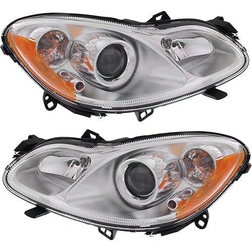 Garage-Pro Headlight Assembly Compatible with 2008-2015 Smart Fortwo, Set of 2, Driver and Passenger Side