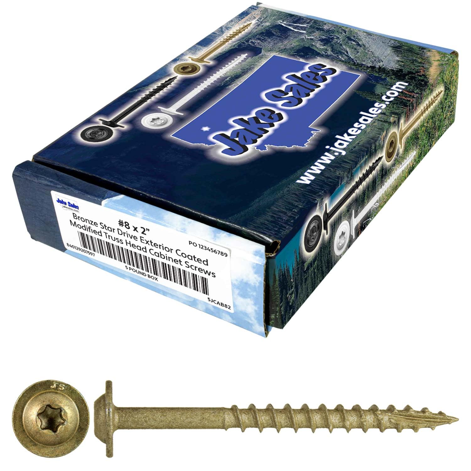 N.º 7, tornillo de madera para armario modificado con revestimiento exterior