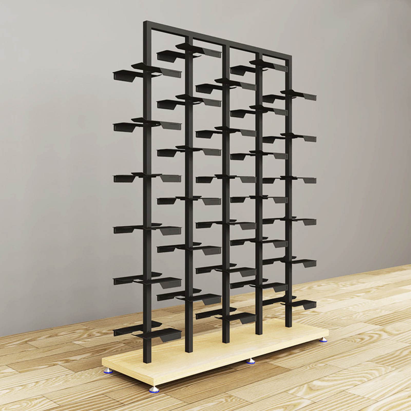 Espositori per Negozi di Scarpe Commerciali,Negozio di Abbigliamento Moderno,Grande scarpiera autoportante,scaffale per Scarpe da Ginnastica in Metallo,Supporto per Organizer per Scarpe Bout