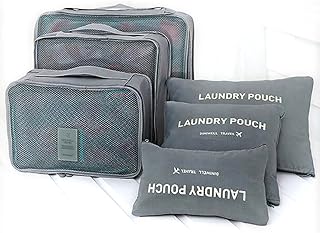 House of Quirk Polyester Blend Travel Storage Printed Clothes Packing Cubes Space Savers Bags Cosmetics/Underwear/Socks/Sh...