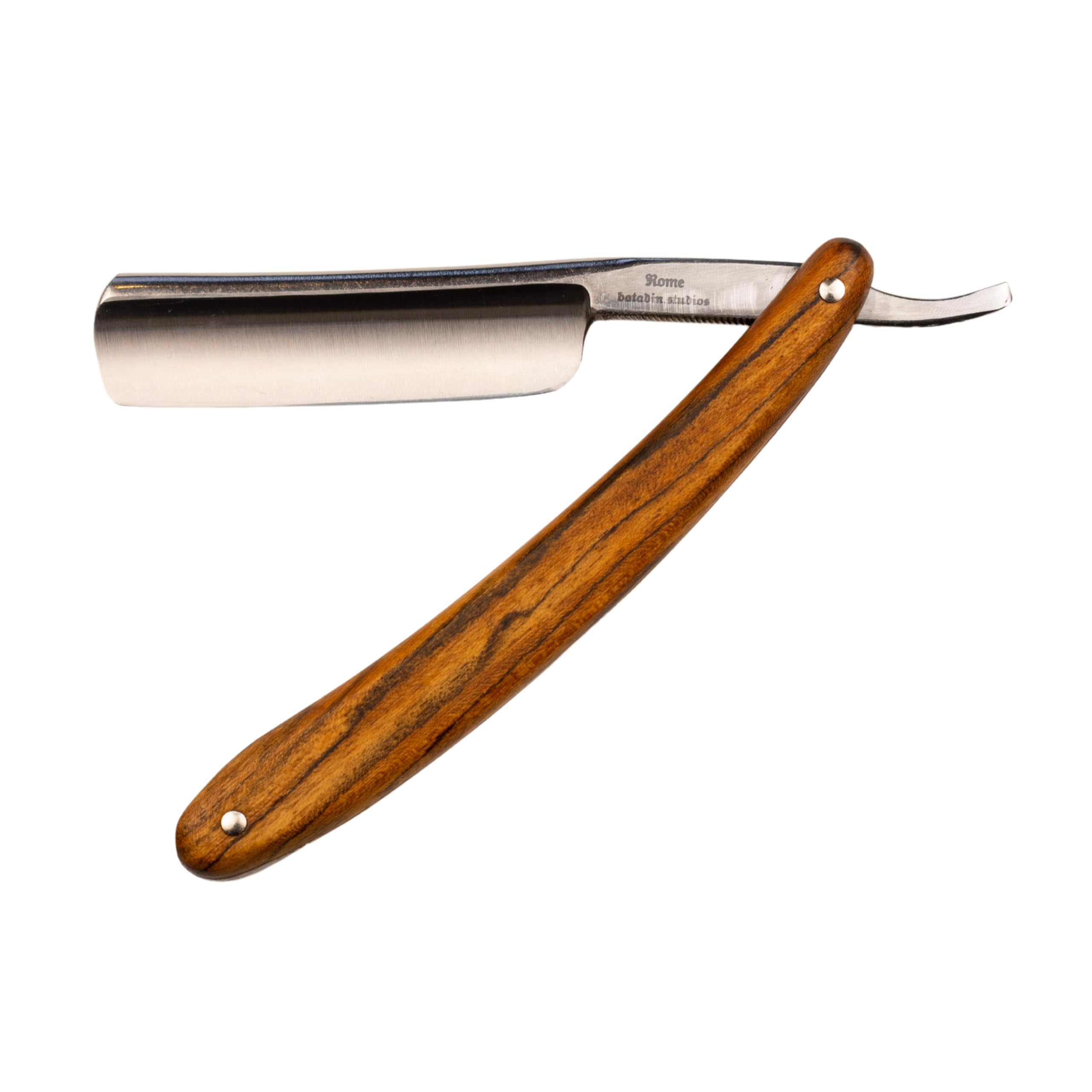 Rasiermesser Set für Herren – Klassisches Rasiermesser mit fester Klinge inkl. Pinsel, Abziehriemen & Schale – Nassrasur Set für Einsteiger & Fortgeschrittene (Braun (Echtholz))
