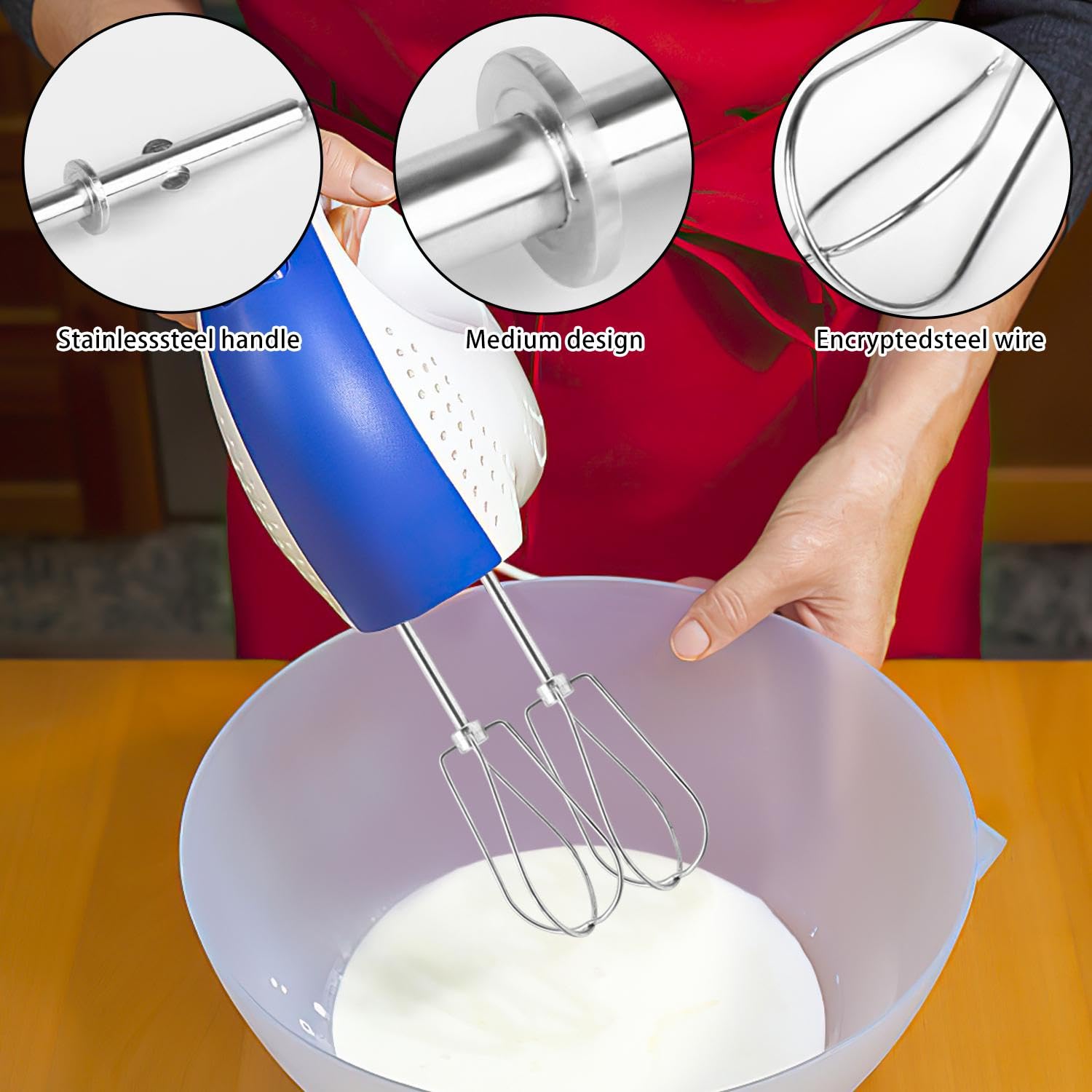 2 Pieces Replacement Electric Egg Beaters, Stainless Steel Whisk Replacement Parts, Universal Mixing Device - Image 3
