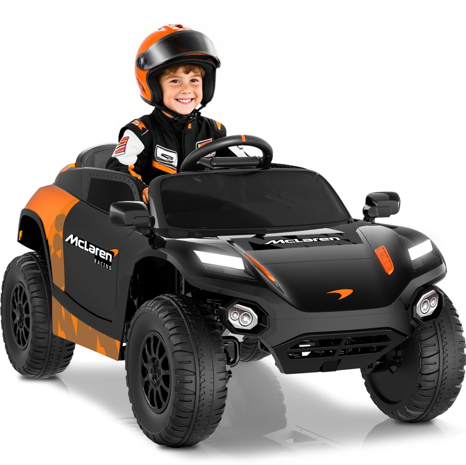 24V Ride On Toys with Remote Control, Licensed McLaren, Ages 3-6 | 400W Motors, 3 Speeds, Soft-start/Smooth-stop System, Seat Belts, 110 lb Capacity, Spring suspension, Dual Driving Modes