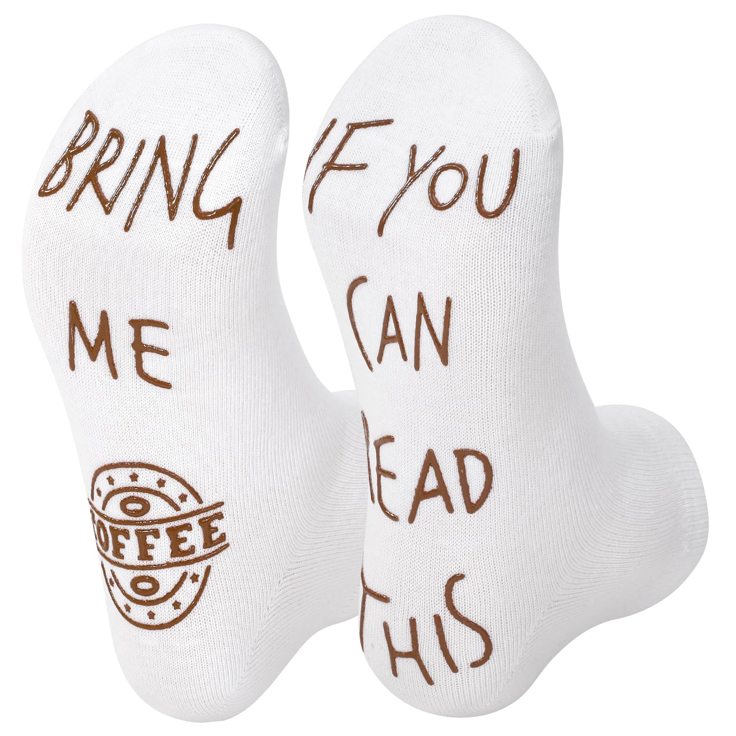 Vinsani 'If You Can Read This Bring Me Coffee' Funny Novelty Ankle Socks – Cozy Soft Warm Unisex Machine Washable for Coffee Lovers Lounge Wear Birthday Christmas Secret Santa