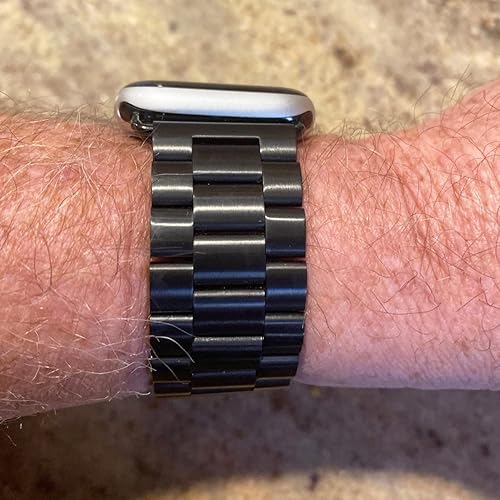 Miniatura 9 de JNCVXN Compatible con Apple Watch Band de 1.77 pulgadas, 1.73 pulgadas, 1.65 pulgadas, correa de repuesto de acero inoxidable sólido para iWatch