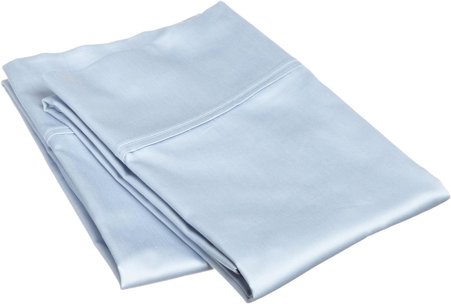 Superior Combed Cotton, 300 Thread Count Soft and Smooth 2 Piece Pillowcases, Standard, Solid Light Blue