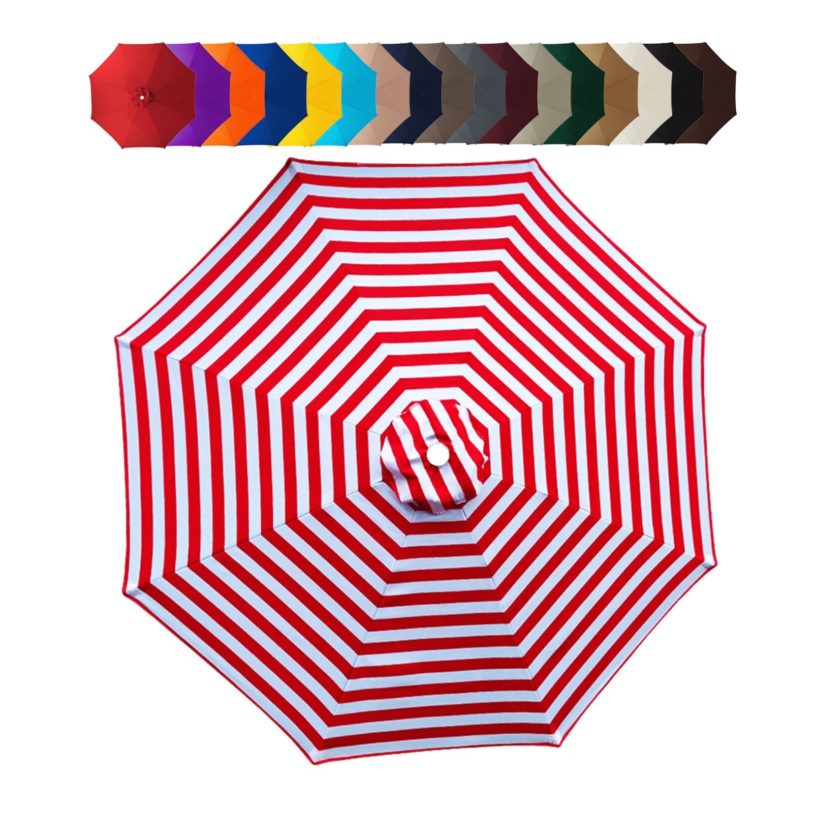 Replacement Parasol Canopy 2.0m/2.5m/2.7m /3.0m 6 Arms/8 Arms Parasol Replacement Canopy Garden Umbrella Replacement Canopy Cover Parasol Umbrella Replacement Cover Replacement Parasol Fabric Cover(Re