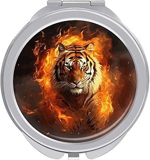 Portable Travel Makeup Mirror, Cool Tiger in ...