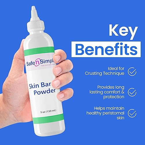 Miniatura 6 de Safe n' Simple Polvo de barrera para la piel para estomas, 5 onzas, barrera protectora medicada para la piel, suministros de protección contra la