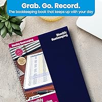 Vista 3 de Adams Record libro de contabilidad, formato, 8.5 x 11 pulgadas Mensual, Blanco (afr71), Blanco