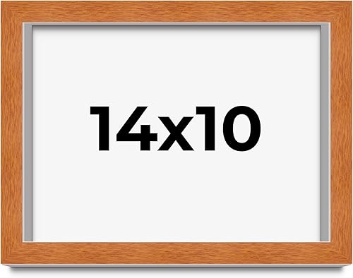 Miniatura 225 de Marco marrón de 18 x 24 pulgadas, marco de madera maciza de nuez de miel, ancho de moldeo de 0.875 pulgadas, profundidad de rabo de 0.875 pulgadas