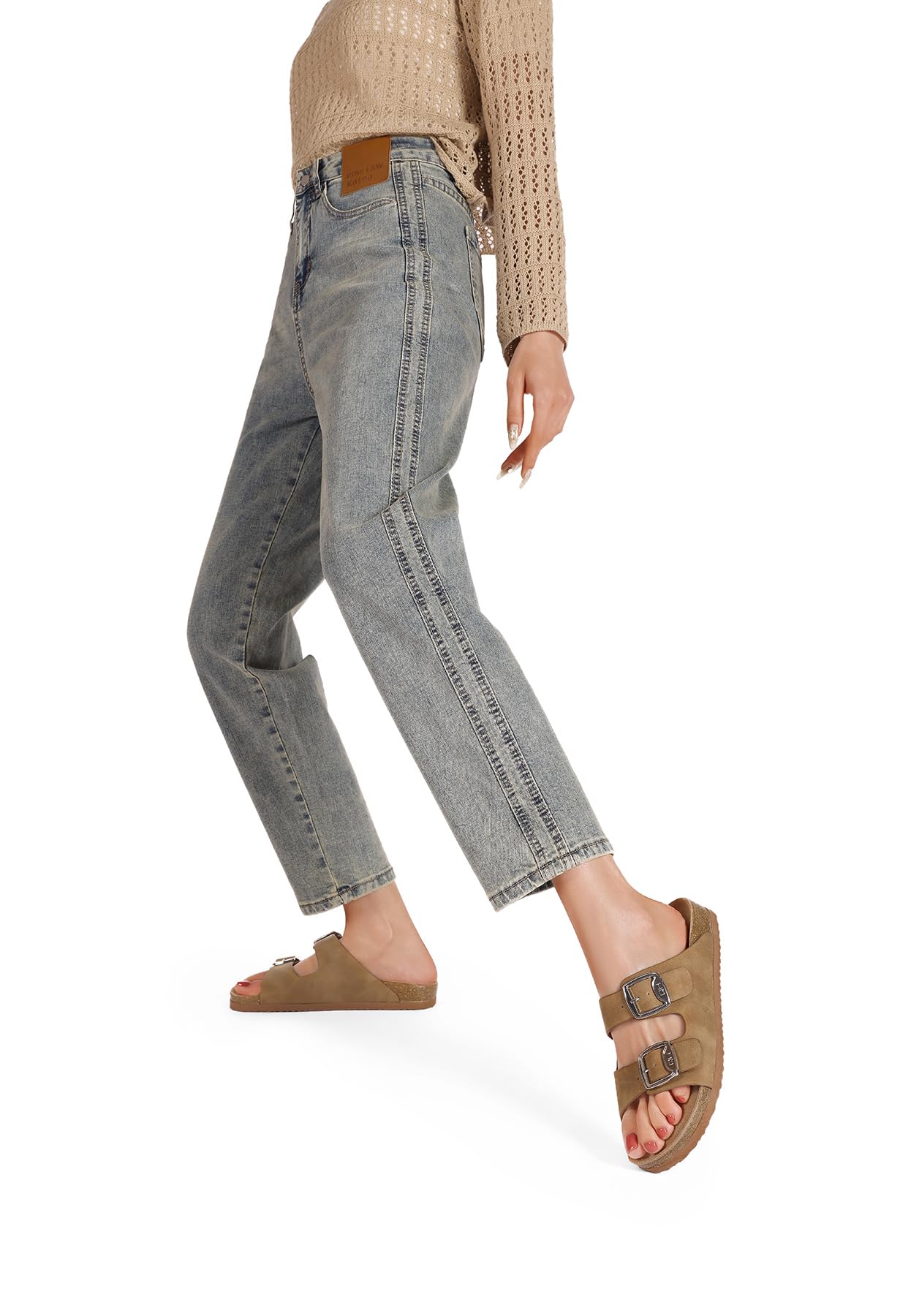 QUEEN HELENA Ciabatte Estive con Doppia Fibbia Leggere Casual Donna X32-201