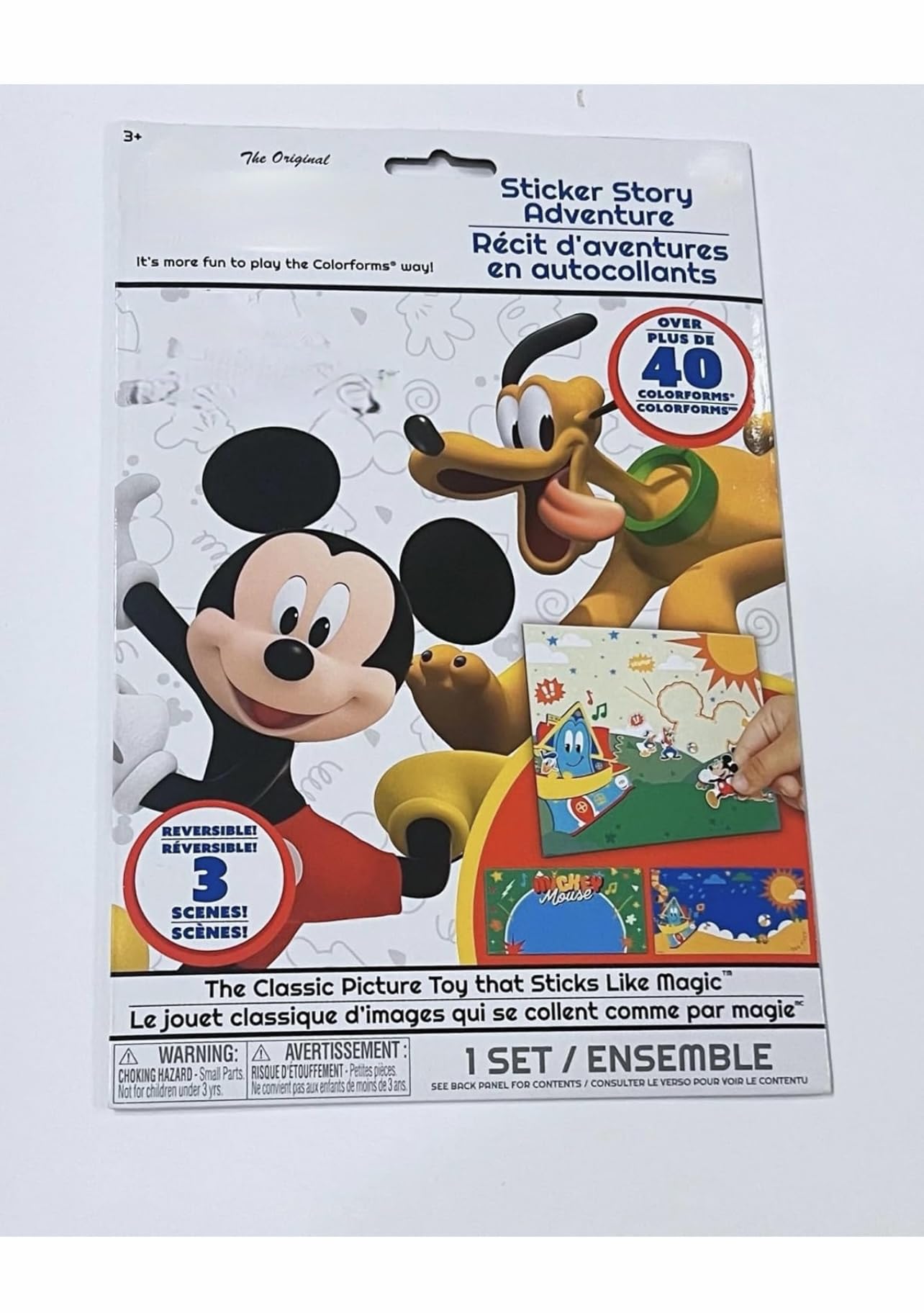 Mouse Cartoon Stickers Story Adventure with Over Plus 40 colorforms with 3 Scenes