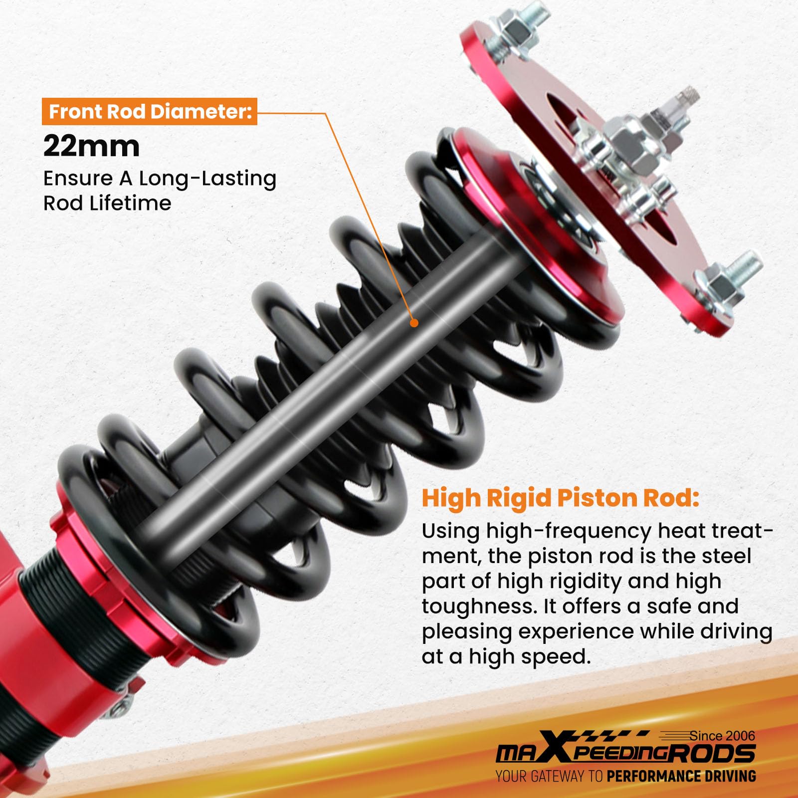 maXpeedingrods Ammortizzatore regolabile a 24 vie per Toyota Celica 1,8 VVT-i T-Sport 2000-2004