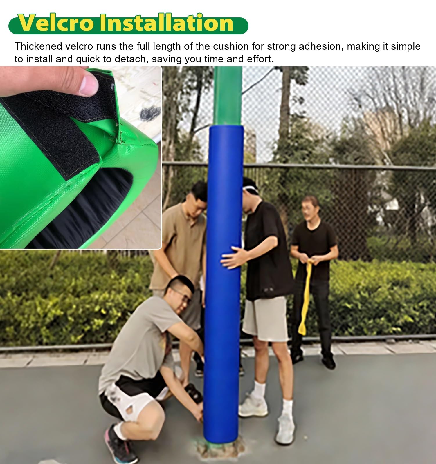 Cubierta acolchada para poste de interior para poste redondo, protector de aro de baloncesto, cubierta de espuma negra para pilar de garaje, soporte de metal al aire libre