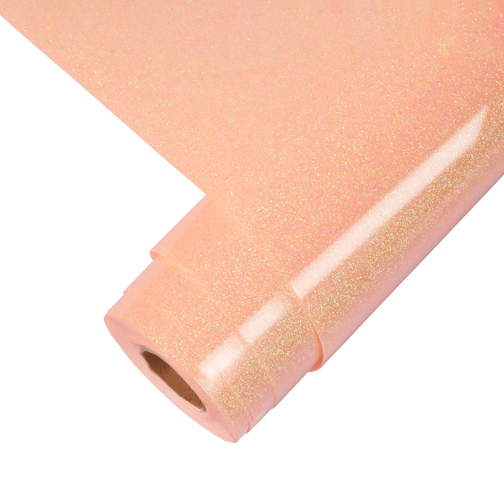 TORC Blush Glitter HTV Heat Transfer Vinyl Large Roll 12 inch x 20 ft Sparkly Iron on Vinyl for T Shirts Crafts Cricut (TORCHTV-Blush-20ft)