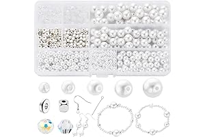 980Pcs White Pearl Beads for Jewelry Making Kit