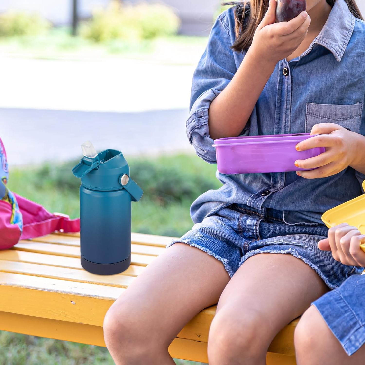 Fijinhom Kids Water Bottle, 360ml/12oz, Stainless Steel Insulated Water Bottle with Straw, Vacuum Leakproof - Image 2