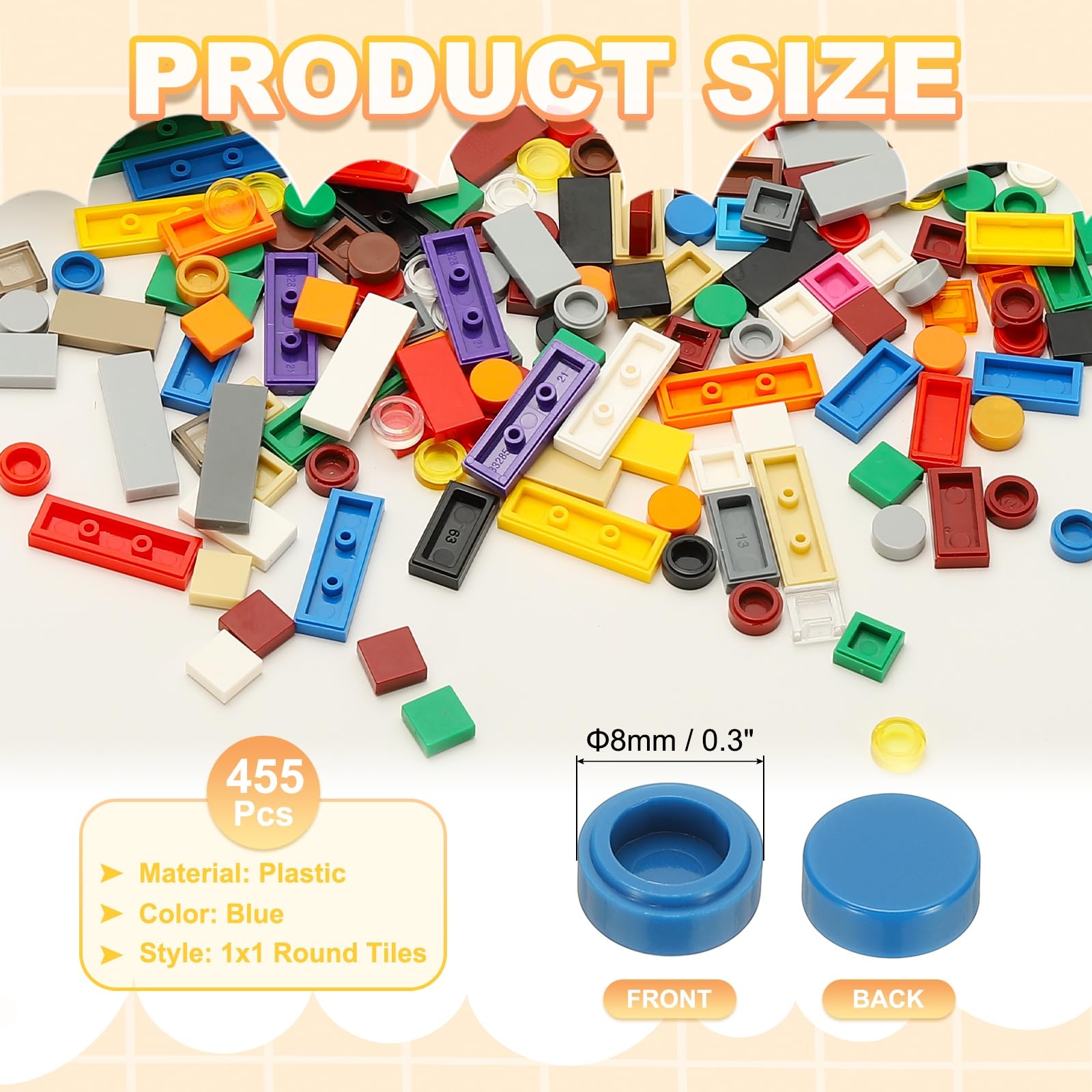 PATIKIL 455 Pcs Flat Blocks Bulk - Image 2