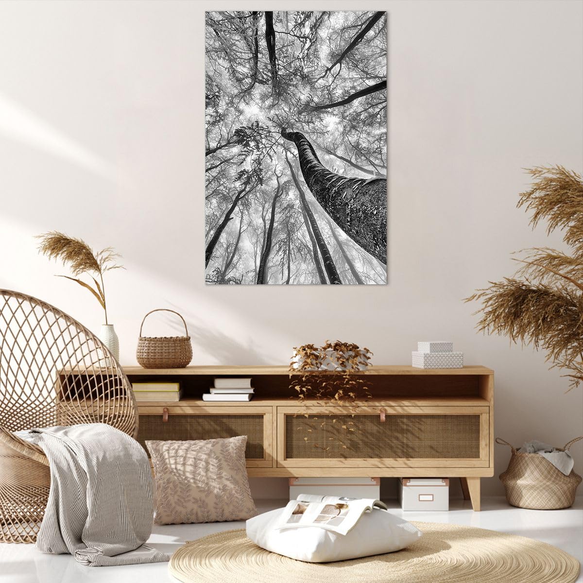 Cuadros Decoracion Salon Bosque Árboles Naturaleza Lienzos Decorativos 80x120cm Cuadro Sobre Lienzo Moderno Vertical Dormitorio Cuadros Pared Imágenes Wall Art Prints Decor Grande PA80x120-5338
