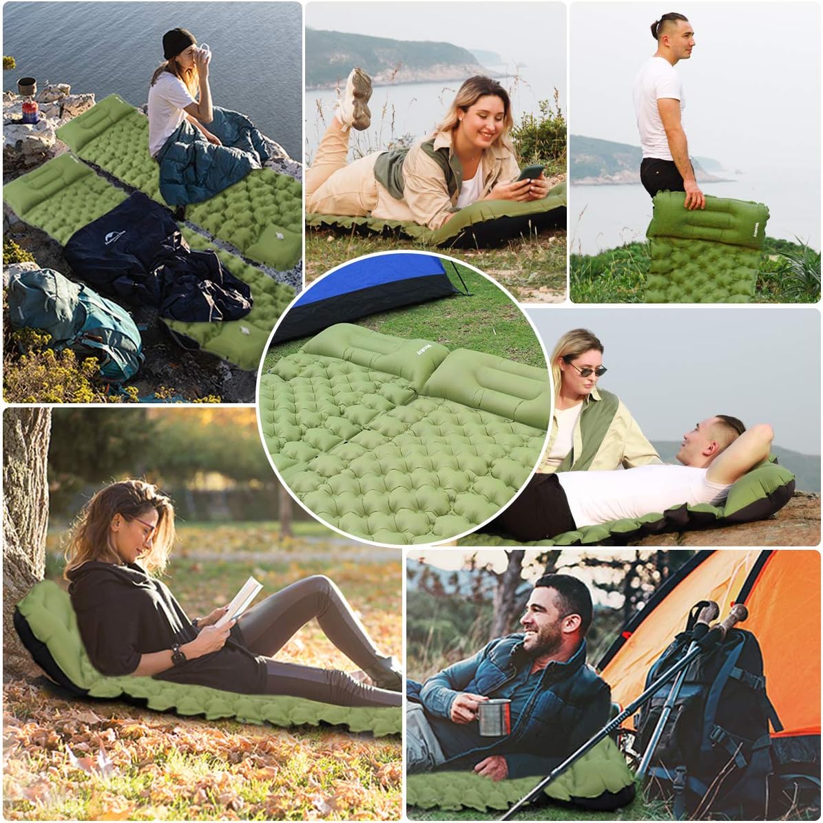 VECUKTY Inflatable Ultralight Waterproof Backpacking Image