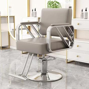 Barber Salon Hair Spa Chair w/Hydraulic Pump & Adjustable Height, 360 Swivel Styling Chair for Hair Stylist Salon EquipmentK