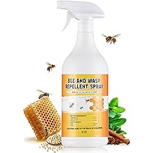 Wasp Repellent Spray - Bee Spray with 100% Safe & Natural Protection with Long-Lasting Formula,Hornet Spray Fresh & Energizing Scents for Outdoor & Home