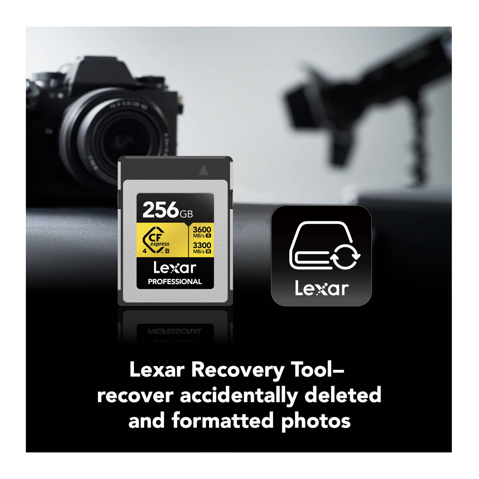 LEXAR Carte CFexpress Pro Type B Gold 4.0 Series 256Go R3600/W3300