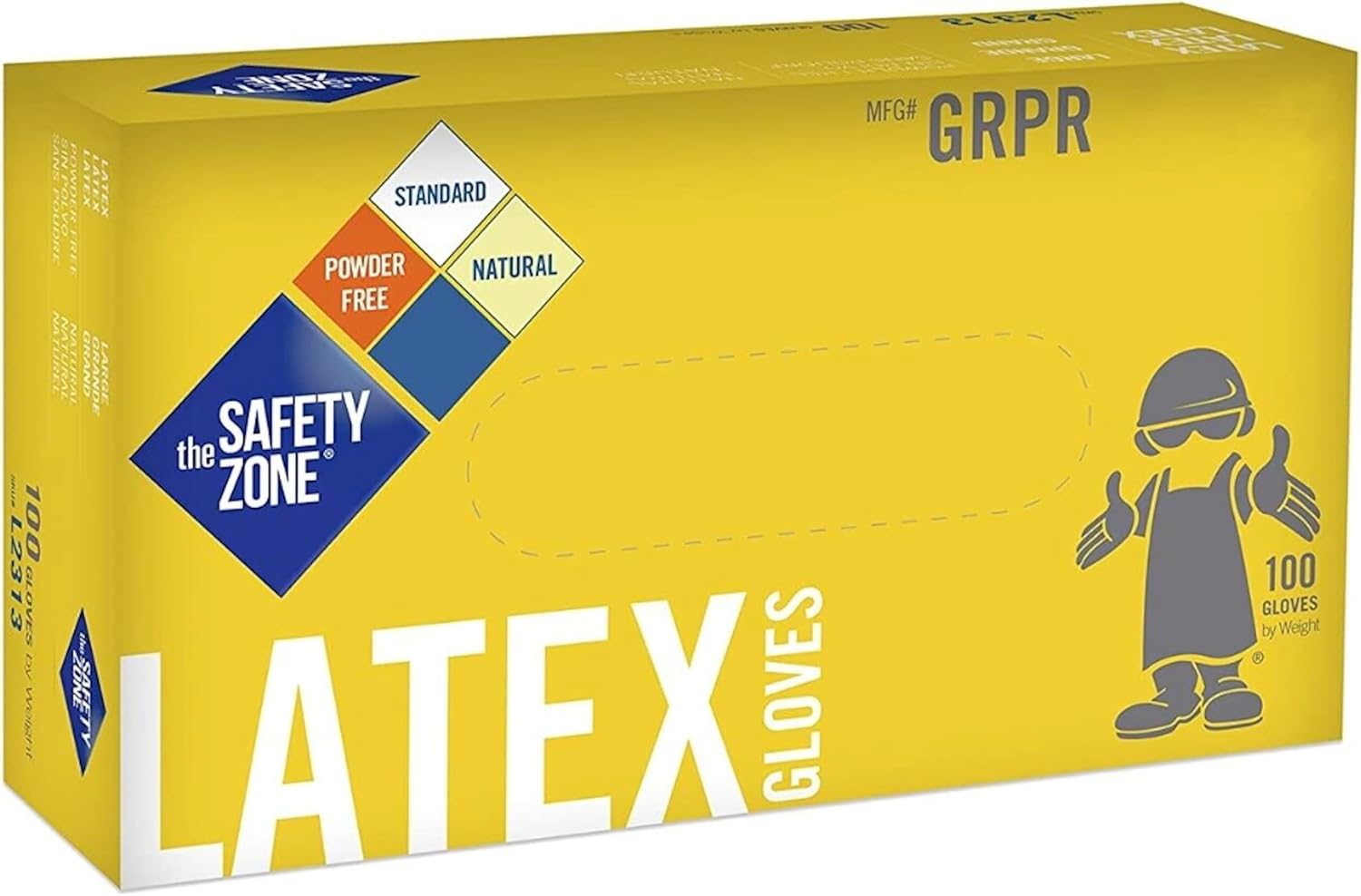 PowderFree Rubber Gloves, Safe Gloves Disposable Latex Gloves Medium