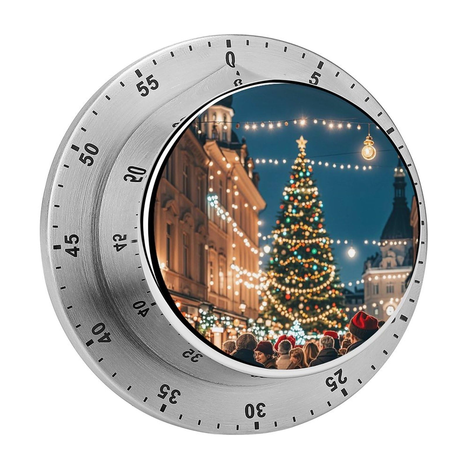 Christmas Carnival Printed Waterproof Christmas Timer with Loud Alarm Outdoor Timer for Cooking Exercise Baking