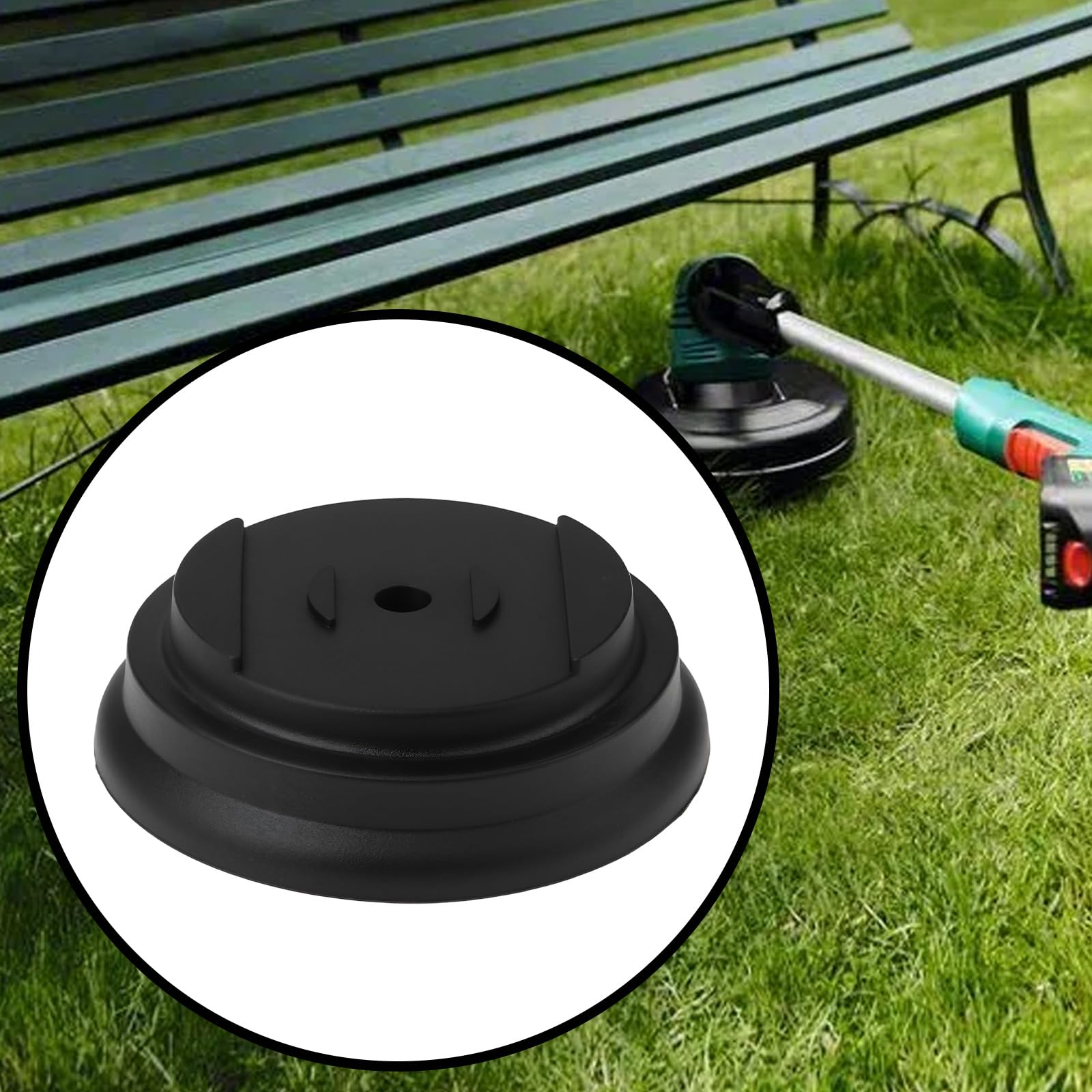 EMagTech 2er-Set Trimmer-Kunststoffabdeckung – 47,5 X 64,5 Mm, Passt Für Die Meisten Rasentrimmer, Schwarz