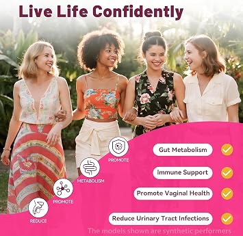 Women Probiotic Powder -13 Strains, 12 Billion CFUs - Probiotics for Women Vaginal Health, pH Balance, Gut Metabolism and Immune Support, Cranberry Flavor, Sugar Free, 15 Packs