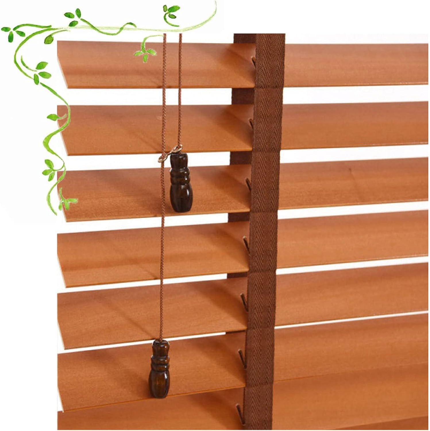 Xrdbfd Wooden Blinds, Brown Window Blinds, Light Filtering Blinds