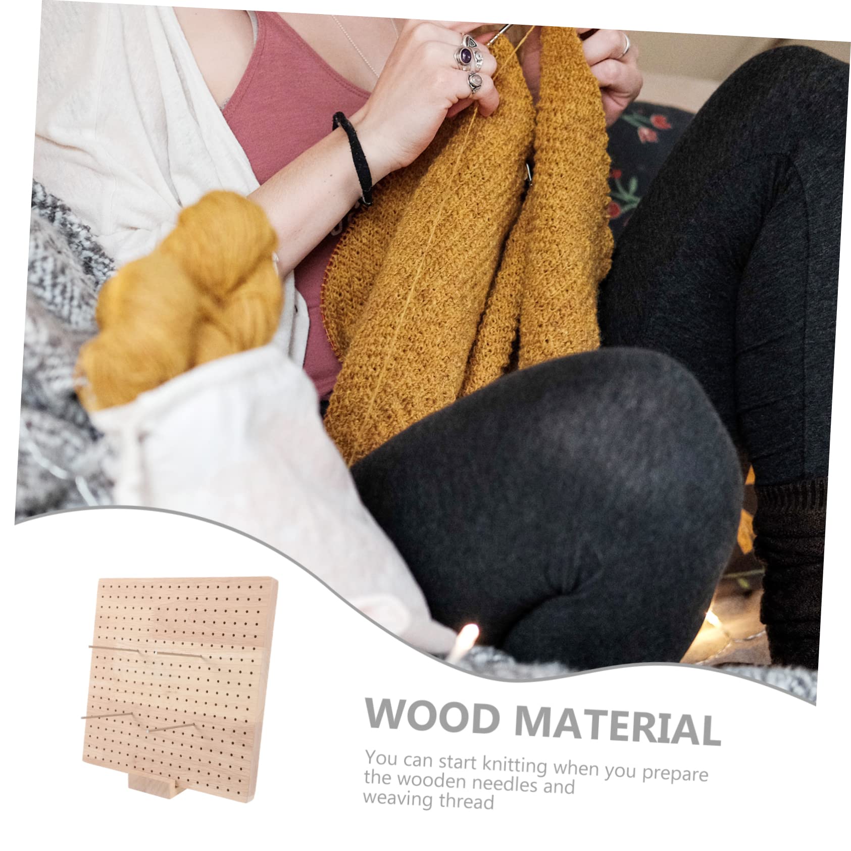 Tablero de Bloqueo de Madera de Crochet para Principiantes, 1 Set