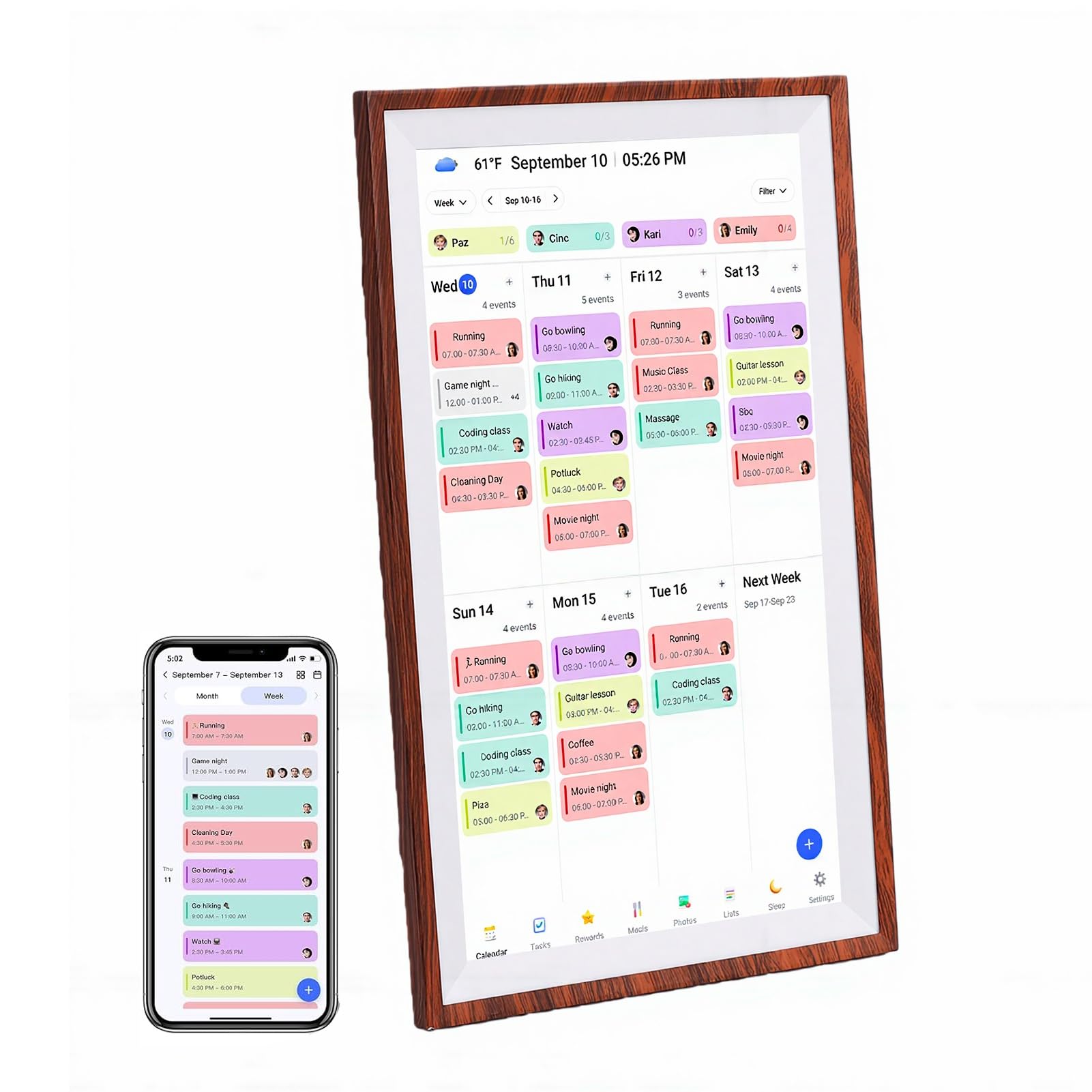 15,6 Zoll Smarter Digitaler Kalender, Elektronischer (EU-Stecker)