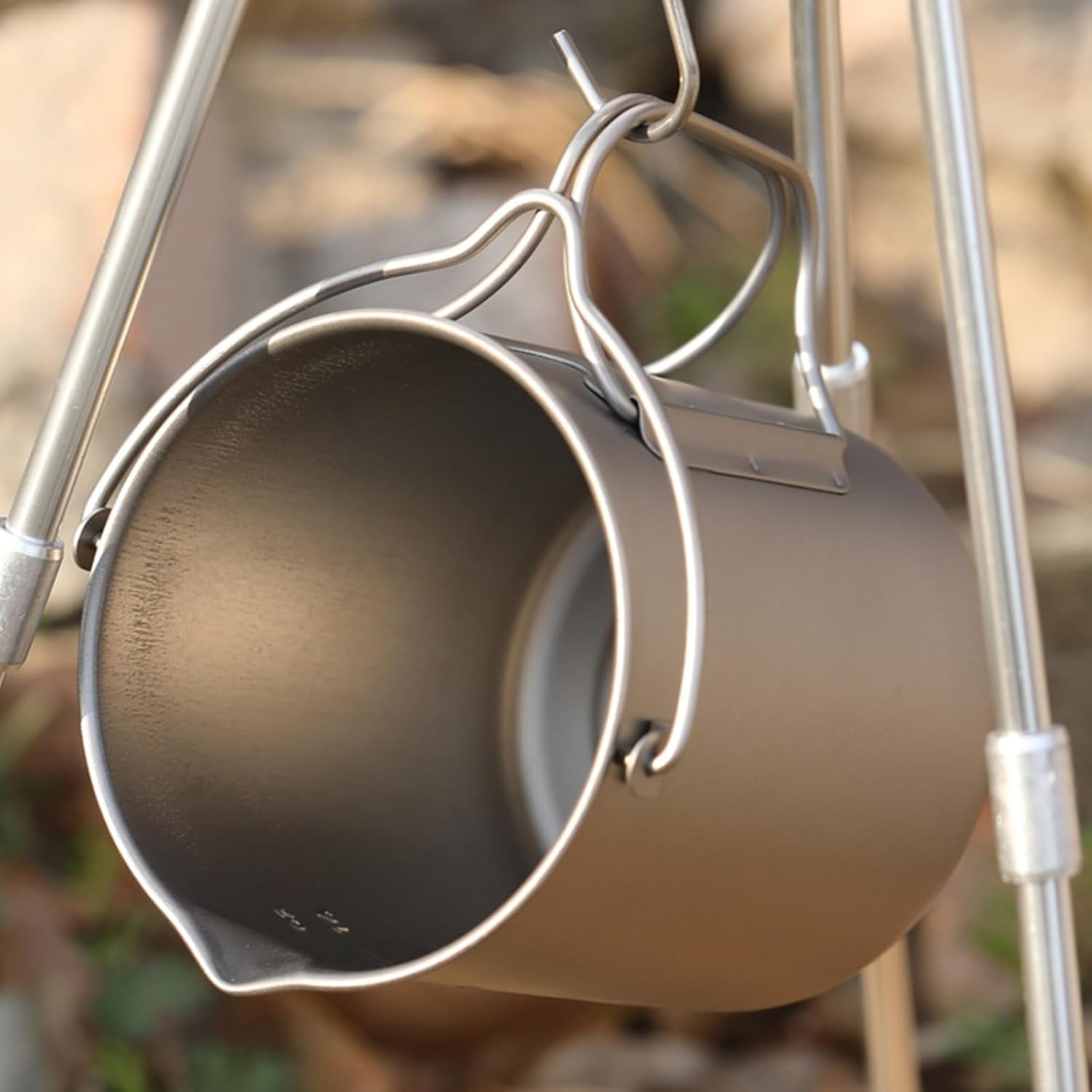 ZORESCOLEO ポータブルメタルポアリング コーヒーポット フレンチプレスデザイン ステンレススチールメッシュ キャンプコーヒ