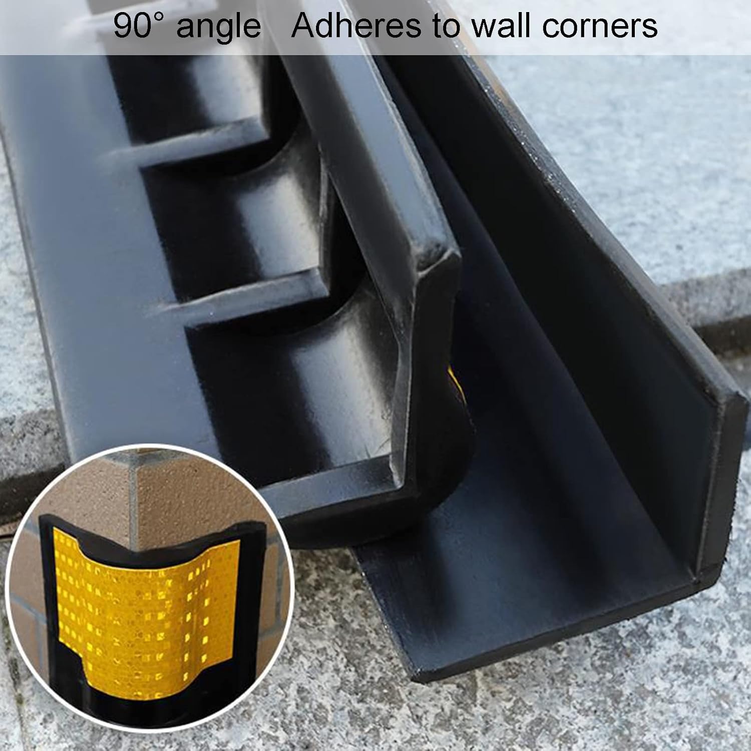 XPLKQXE Wall Corner Guard for Parking Garages, Garage Wall Protector, Parking Columns, Garage Parking Bumpers Guards Bumpers Pole (Color : Black+Yellow, Size : 8pcs-80cm)