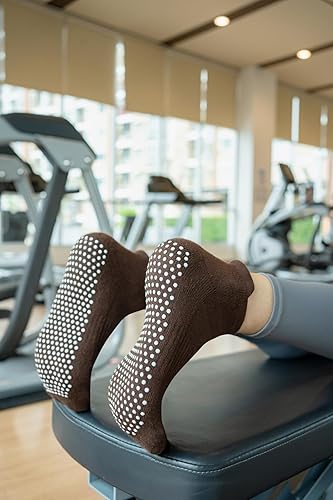 Miniatura 4 de RATIVE Calcetines antideslizantes para yoga, pilates y hospitales, con agarres, para mujeres y hombres