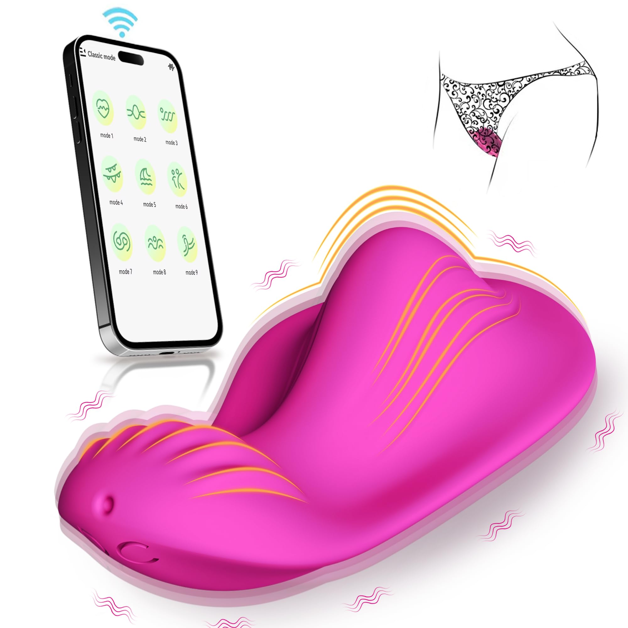 Vibrador portátil con control remoto para parejas, mini vibradores para bragas con 9 vibraciones potentes, control por aplicación, juguetes sexuales femeninos de larga distancia, herramientas de placer sexual para mujeres y parejas.